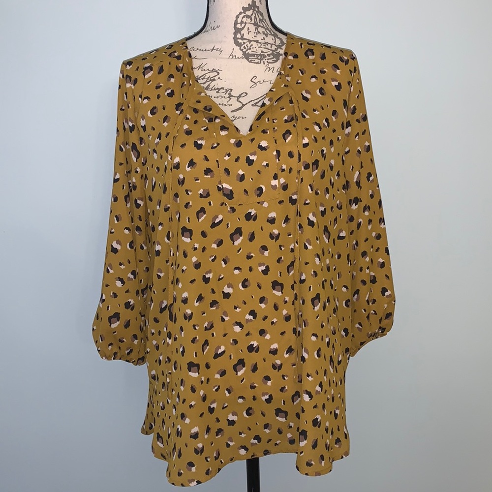 V-Neck Tie Detail Blouse